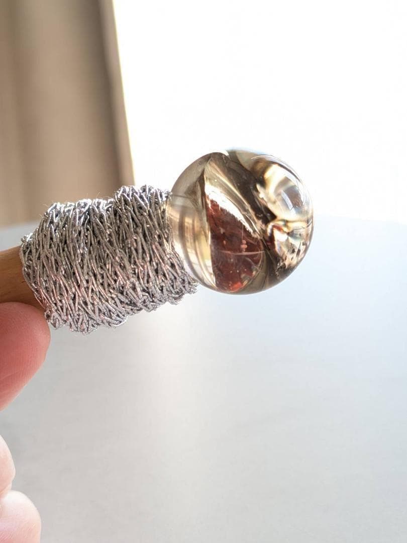 水晶とスモーキークォーツのワンド　ヒーリング　クリスタル　ワンド　W10