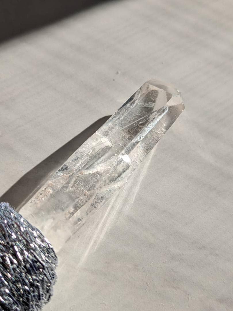 水晶とスモーキークォーツのワンド　ヒーリング　クリスタル　ワンド　W10