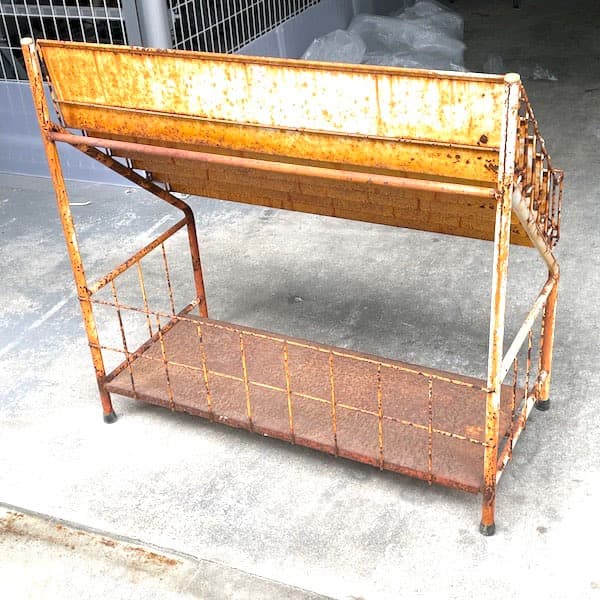 ビンテージ　マガジンラック　アイアン　シャビィ　店舗什器　プランターラック