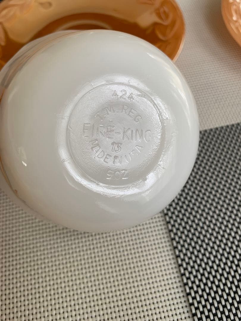 美品・アンカーホッキング　ウィートカスタードカップ 6個