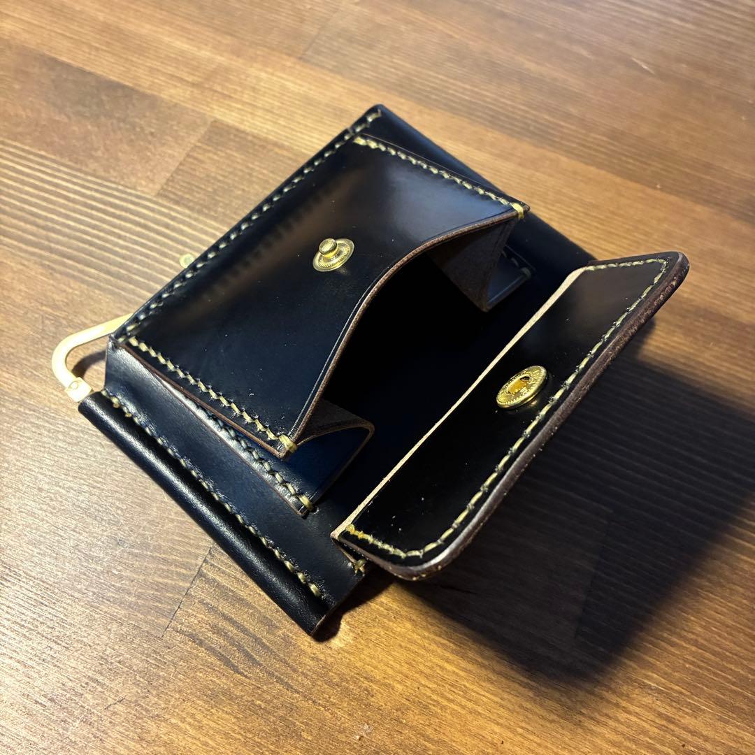 マネークリップ　ホーウィン社　クロムエクセル　丘染め　茶芯　トラッカーウォレット