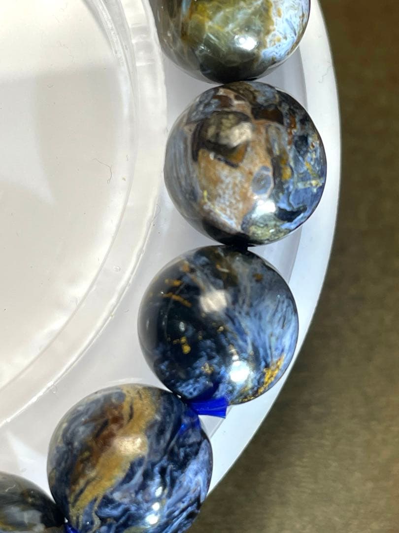 高品質【一点限り】ブルーピーターサイトブレス11.6㎜大玉（新品未使用）シラー♡