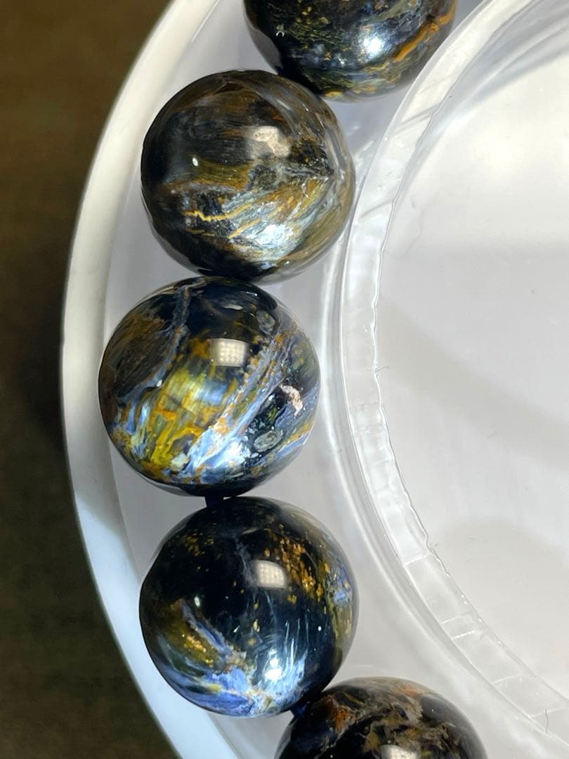 高品質【一点限り】ブルーピーターサイトブレス11.6㎜大玉（新品未使用）シラー♡