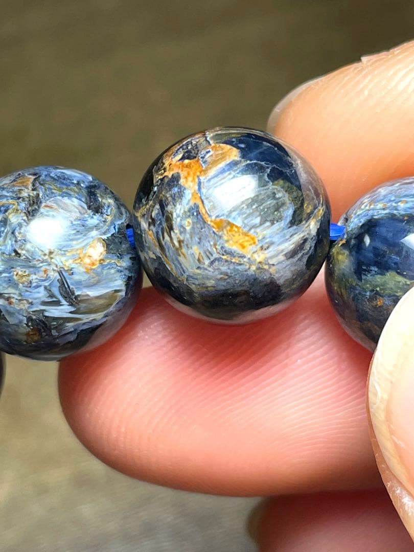 高品質【一点限り】ブルーピーターサイトブレス11.6㎜大玉（新品未使用）シラー♡