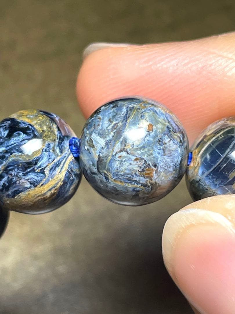 高品質【一点限り】ブルーピーターサイトブレス11.6㎜大玉（新品未使用）シラー♡