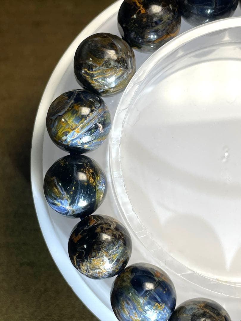 高品質【一点限り】ブルーピーターサイトブレス11.6㎜大玉（新品未使用）シラー♡