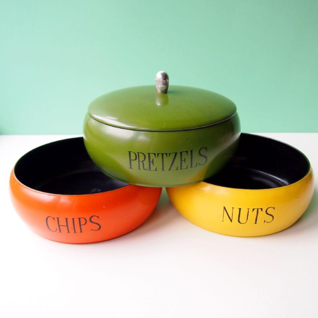 ヴィンテージ　スナック　キャニスター　アメリカ　お菓子　レトロ　ビンテージ雑貨