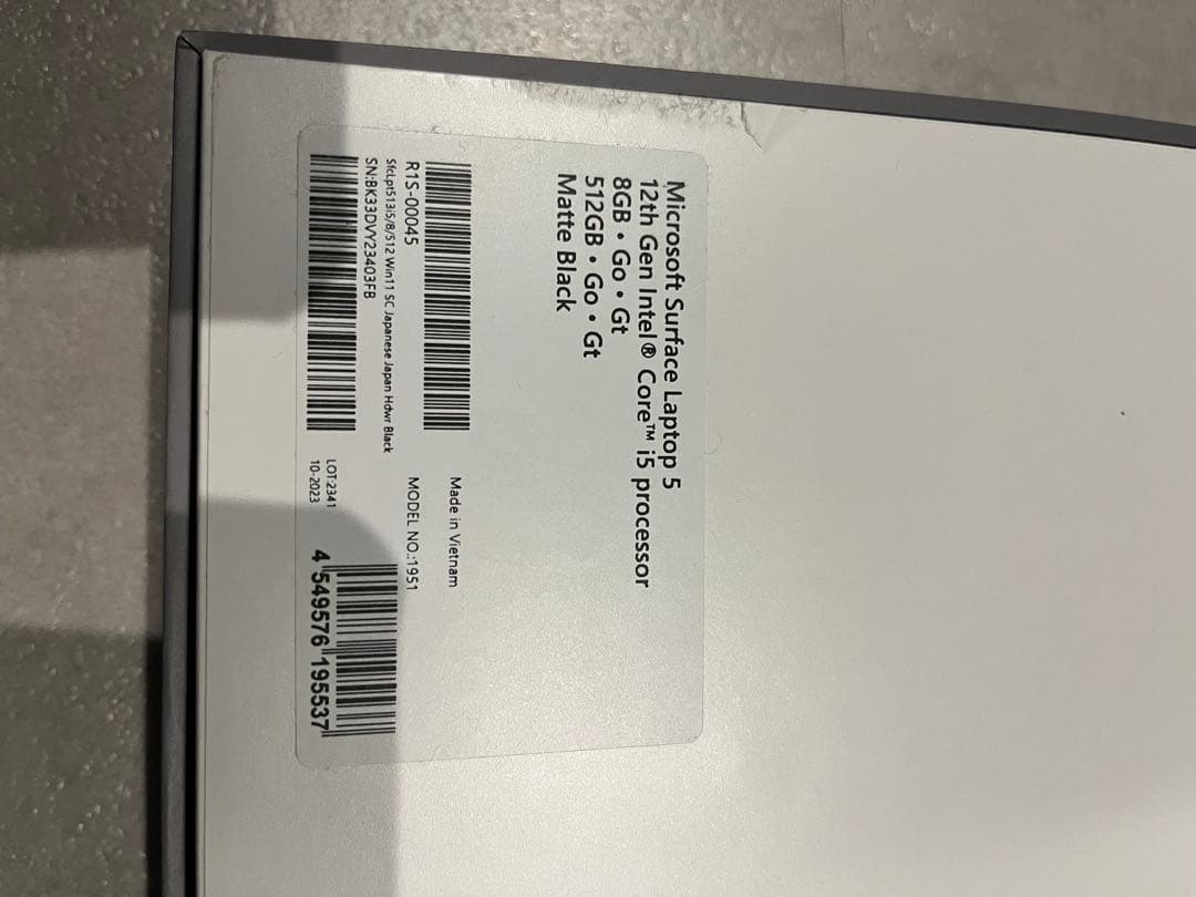 ［超美品］Microsoft Surface Laptop5 ブラック