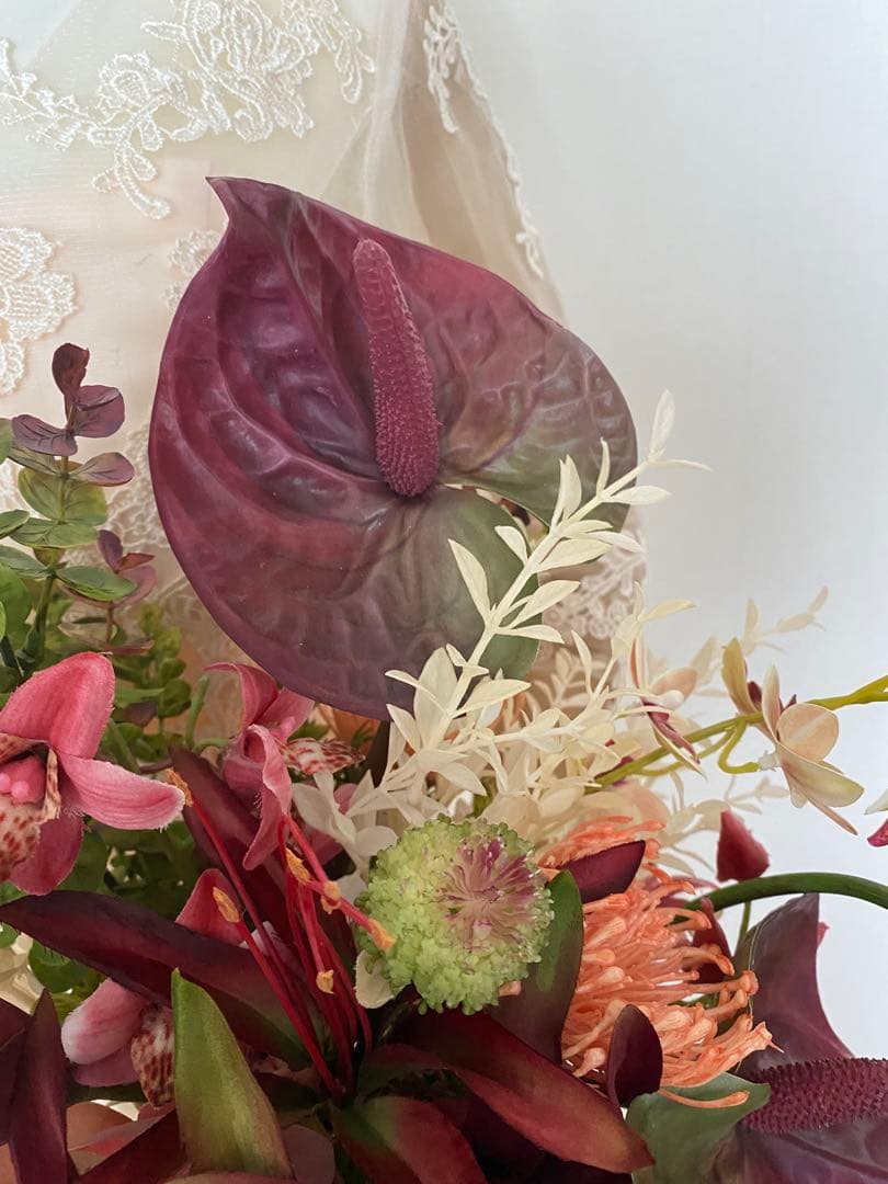 ハンドメイドアーティフィシャルウェディング　ウェディングブーケリゾート前撮り28