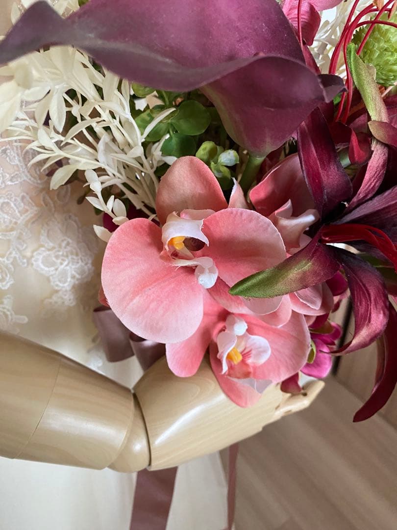 ハンドメイドアーティフィシャルウェディング　ウェディングブーケリゾート前撮り28