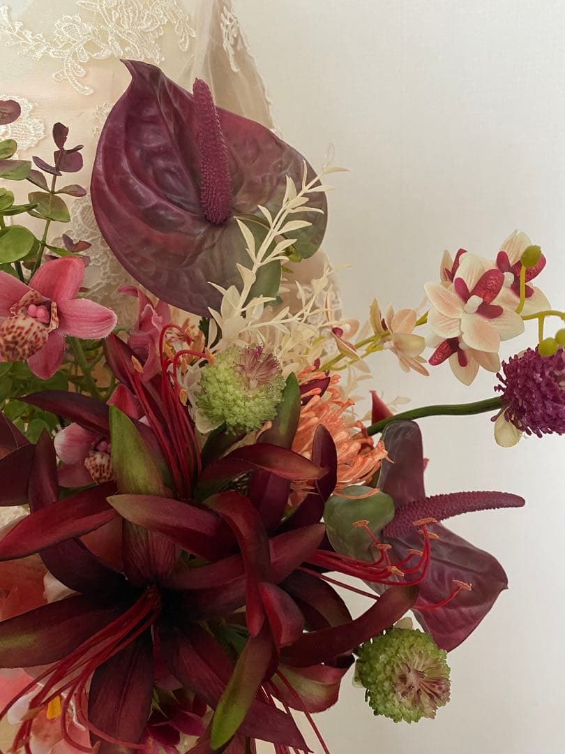 ハンドメイドアーティフィシャルウェディング　ウェディングブーケリゾート前撮り28