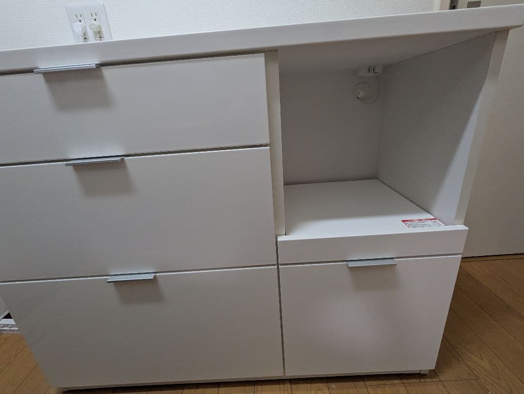 [引き渡し限定]　ニトリ　キッキンカウンター　食器棚　ホワイト