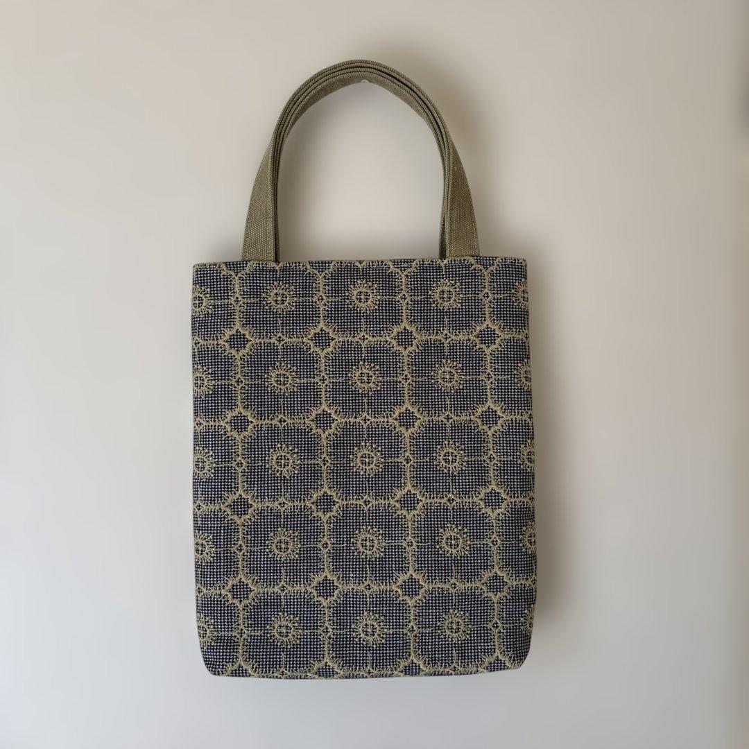 ミナペルホネンAnemone gray✖️khaki トートバッグ ハンドメイド