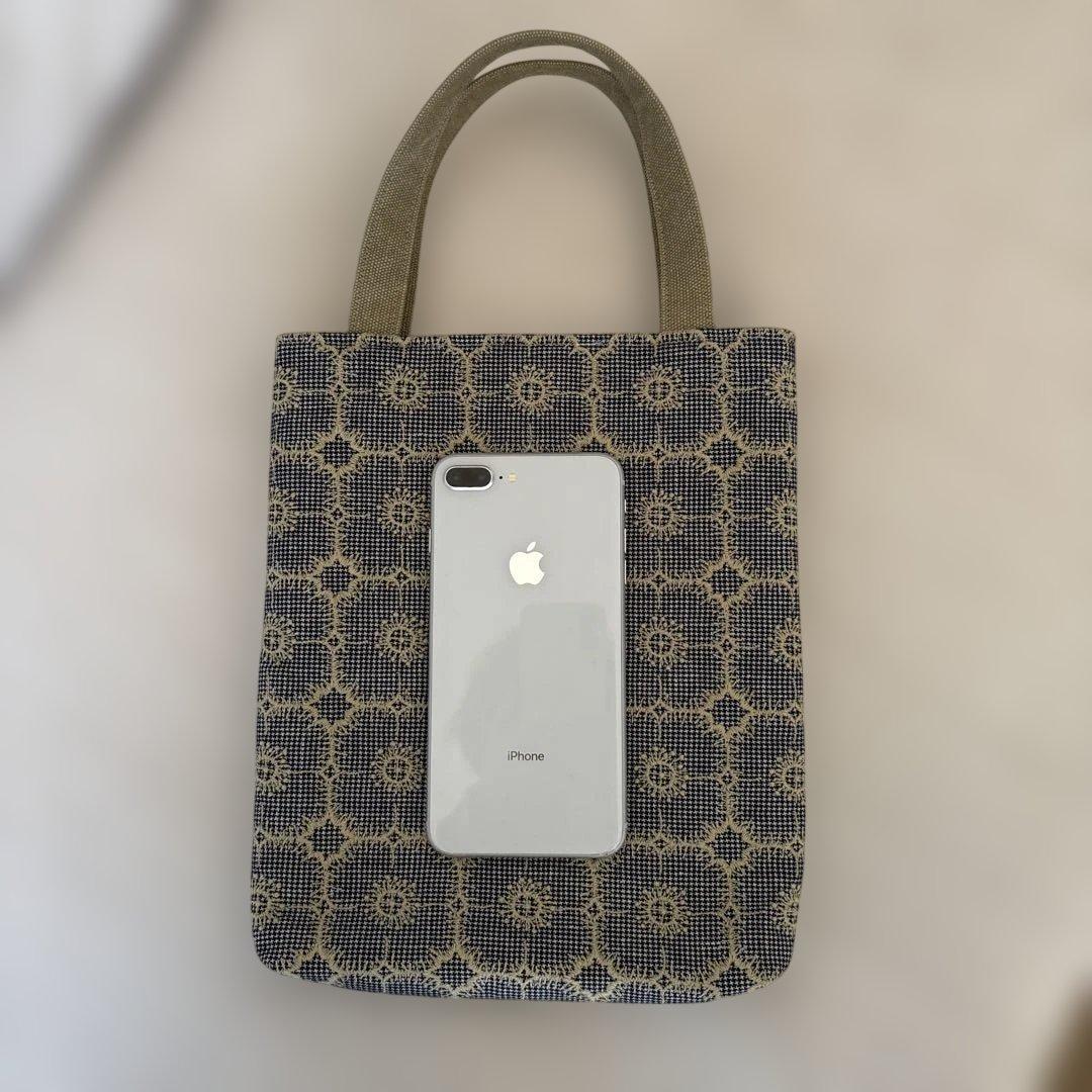 ミナペルホネンAnemone gray✖️khaki トートバッグ ハンドメイド