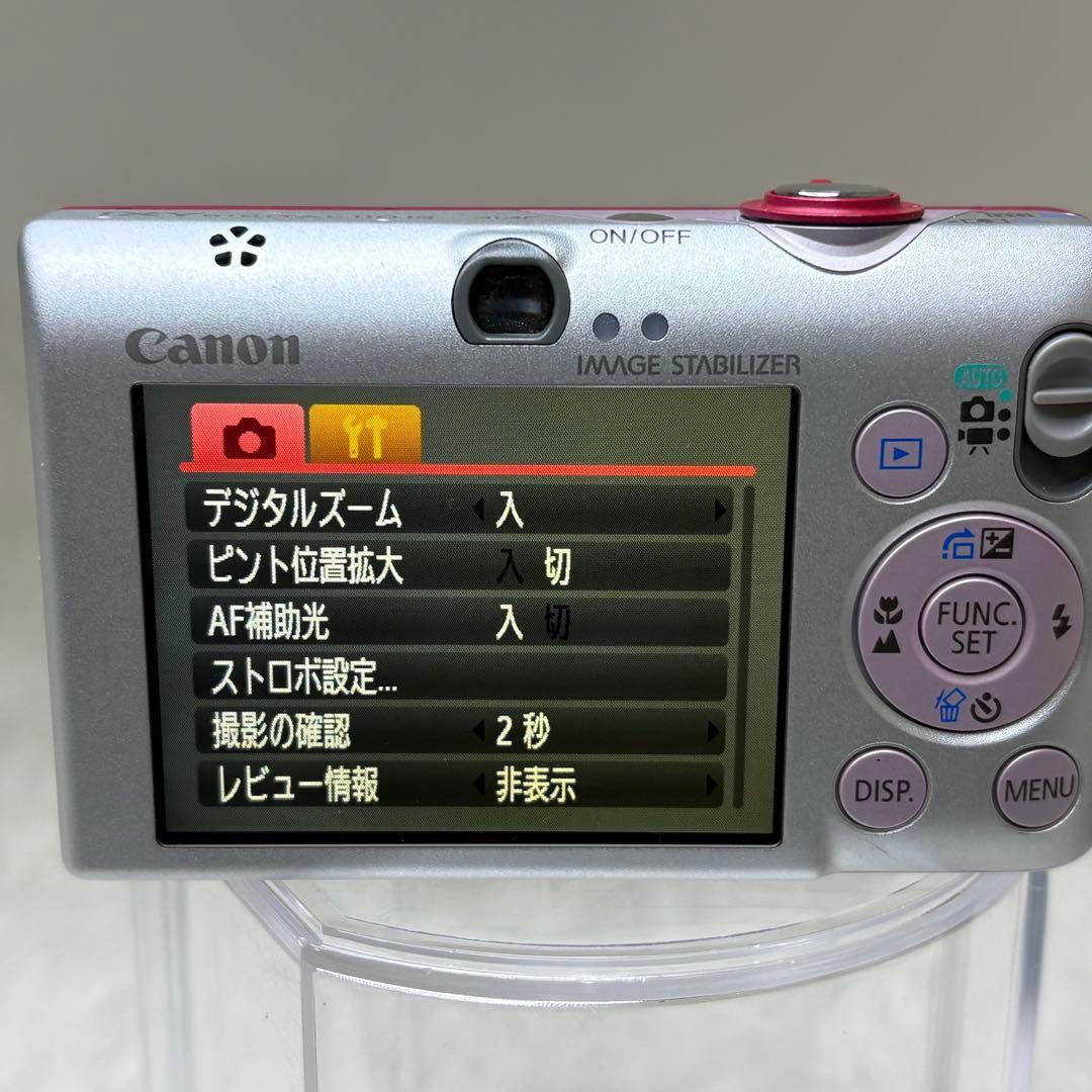 Canon IXY 110IS PC1355 充電器　箱　ピンク コンデジ　可動
