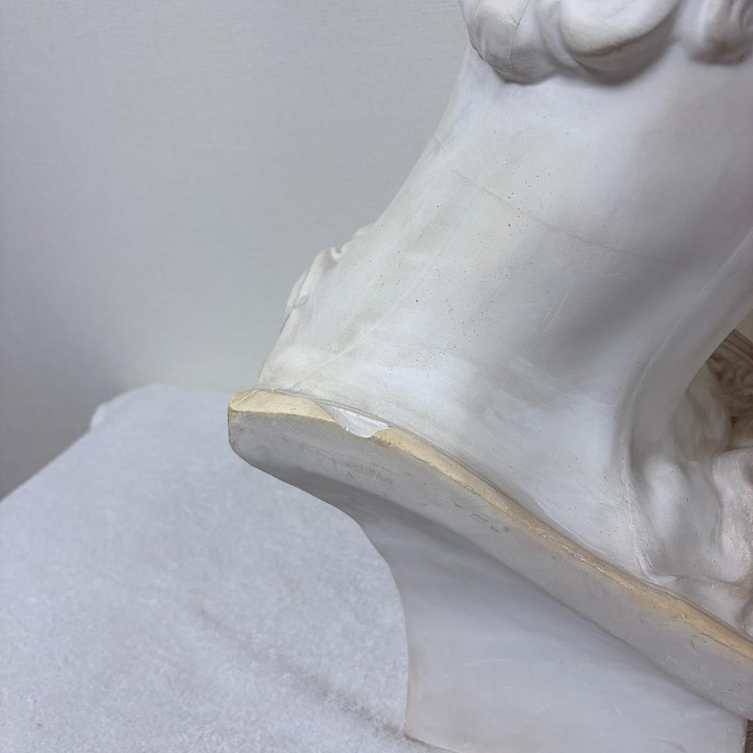 【割れ汚れ多】 石膏像 ジュリアーノ メディチ 胸像 デッサン 【0057】