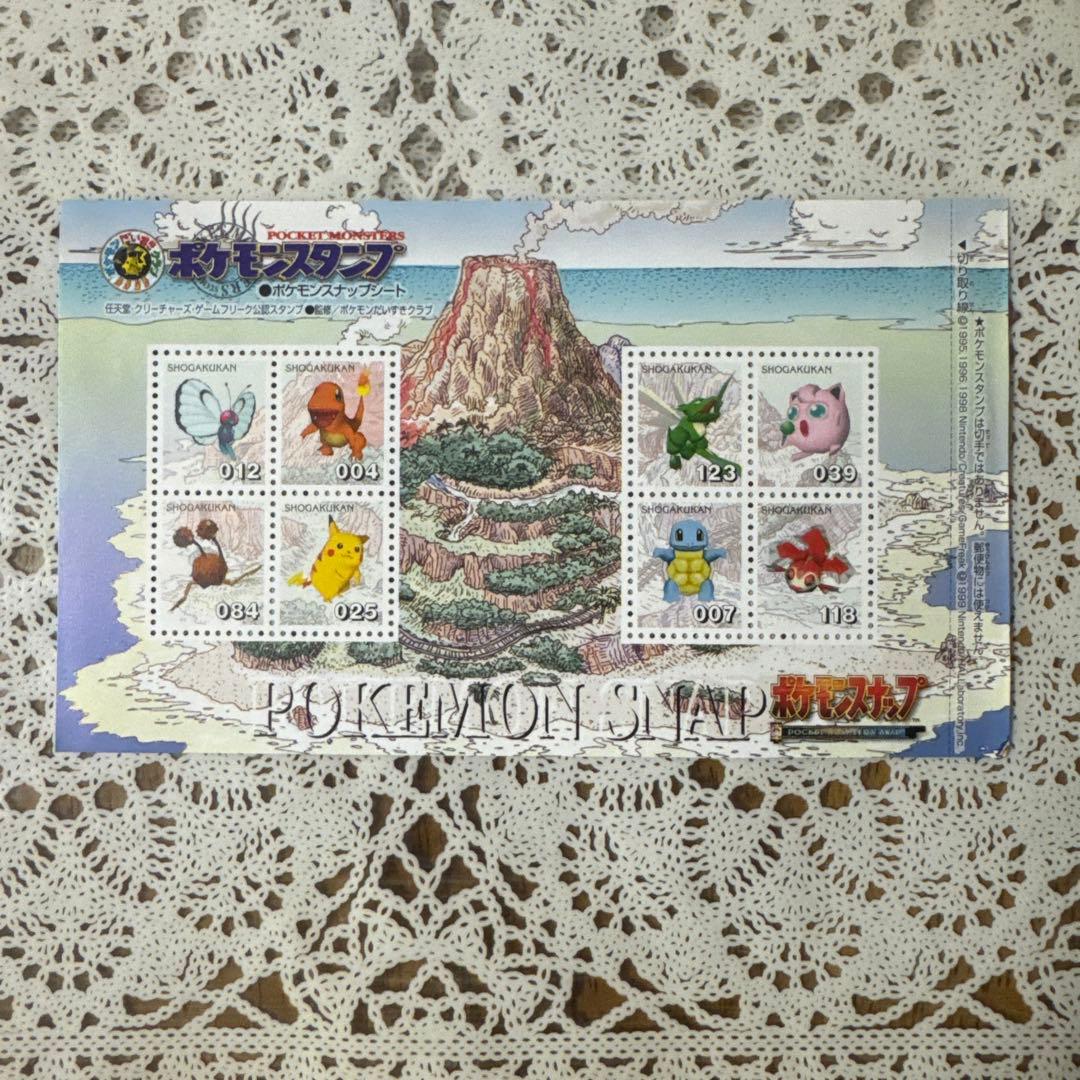 【希少・入手困難】ポケモンスタンプ金銀17シート　ストックブック1冊　未使用品