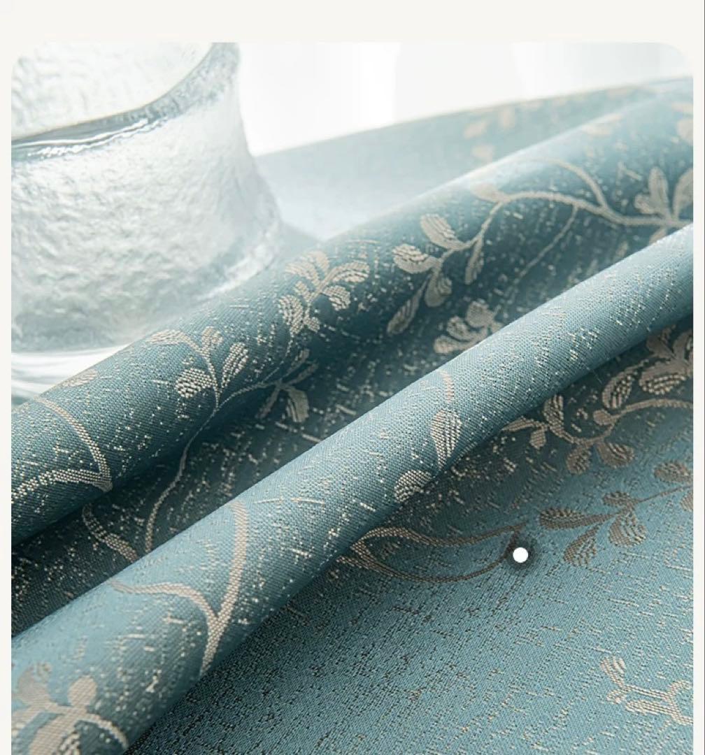 99％遮光藤蔓刺繍 ナノ完全遮光カーテン 2枚100cm×178cm洗濯可非缩水