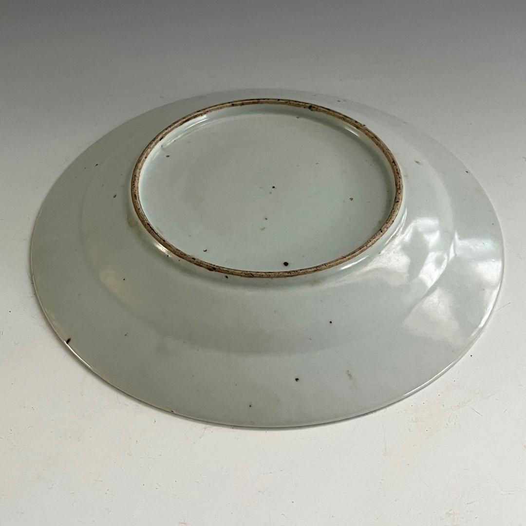 唐物 青花楼閣山水人物紋盤 清朝期 中国美術 古玩 SN624