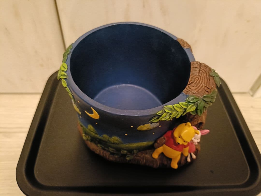 廃盤品　希少　加藤工芸 ディズニー くまのプーさんとピグレットの夜空のプランター