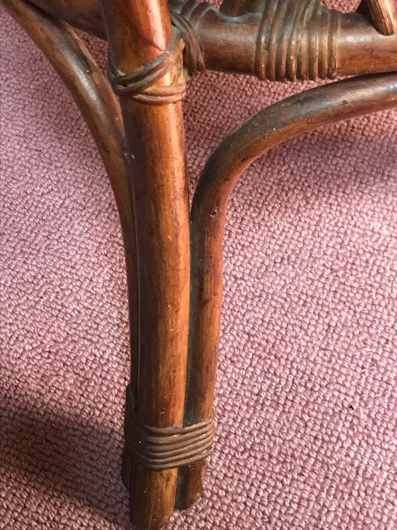 ヴィンテージ ラタン 籐家具 チェア 1脚 古家具 古家具 古民家 クッション