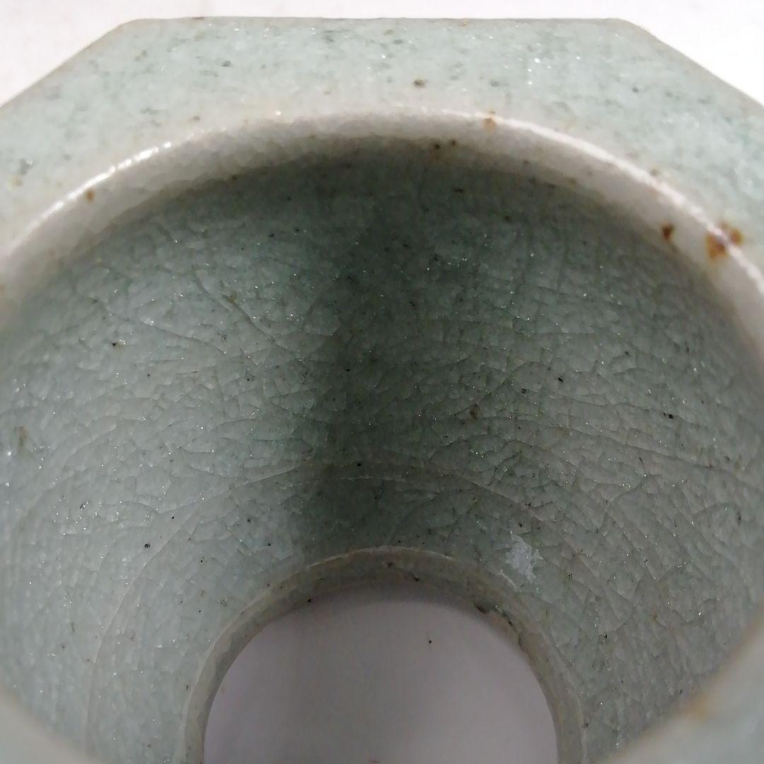 Ｗ４２３　蓋置　『渋草焼』『唐子紋』『渋草柳造』　共箱　茶道具