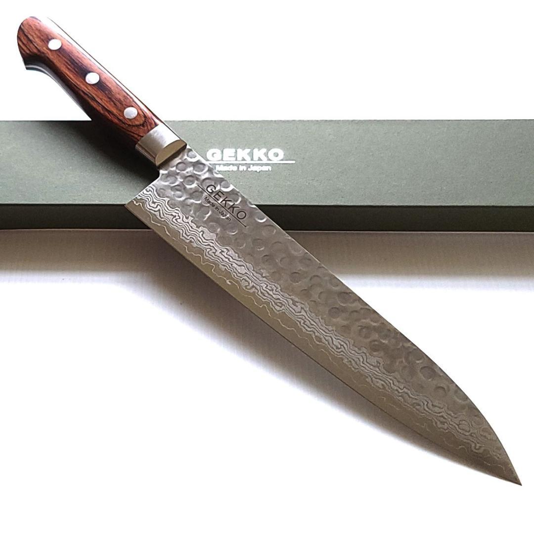 h*7様 VG10 ダマスカス 牛刀包丁180mm G1703 月光作