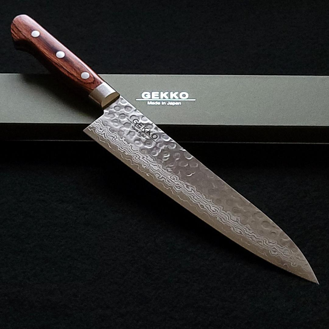 h*7様 VG10 ダマスカス 牛刀包丁180mm G1703 月光作