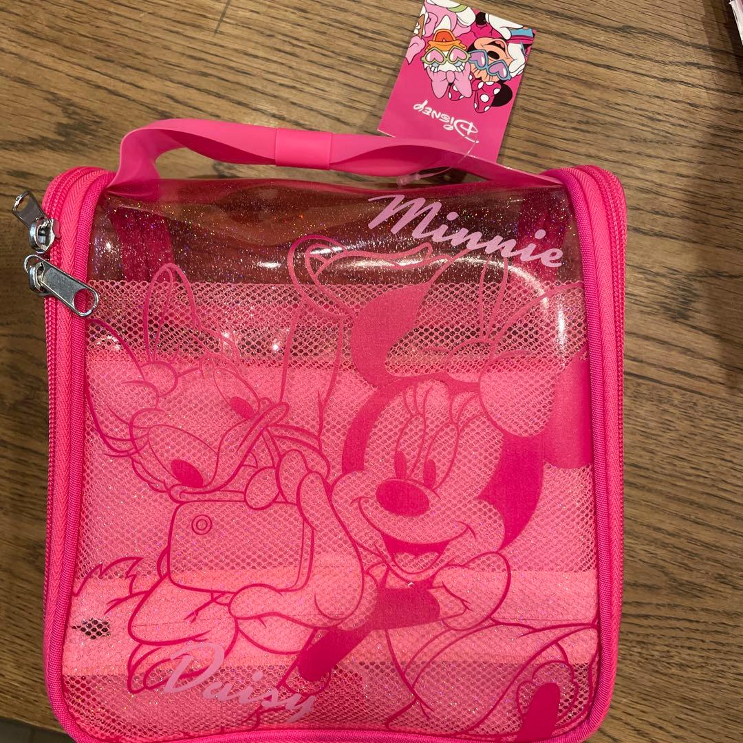 plaza Disneyミニーマウス デイジーダック ハンギングポーチ ピンク