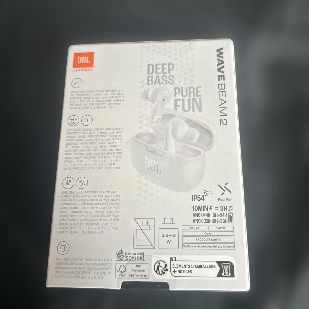JBL WAVE BEAM2 ワイヤレスイヤホン ホワイト