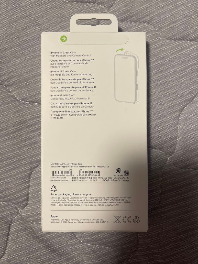 iPhone17 純正クリアケース