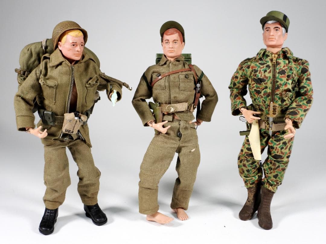 当時物1960年代 タカラコンバットジョーCOMBATJOE 3体セットおもちゃ
