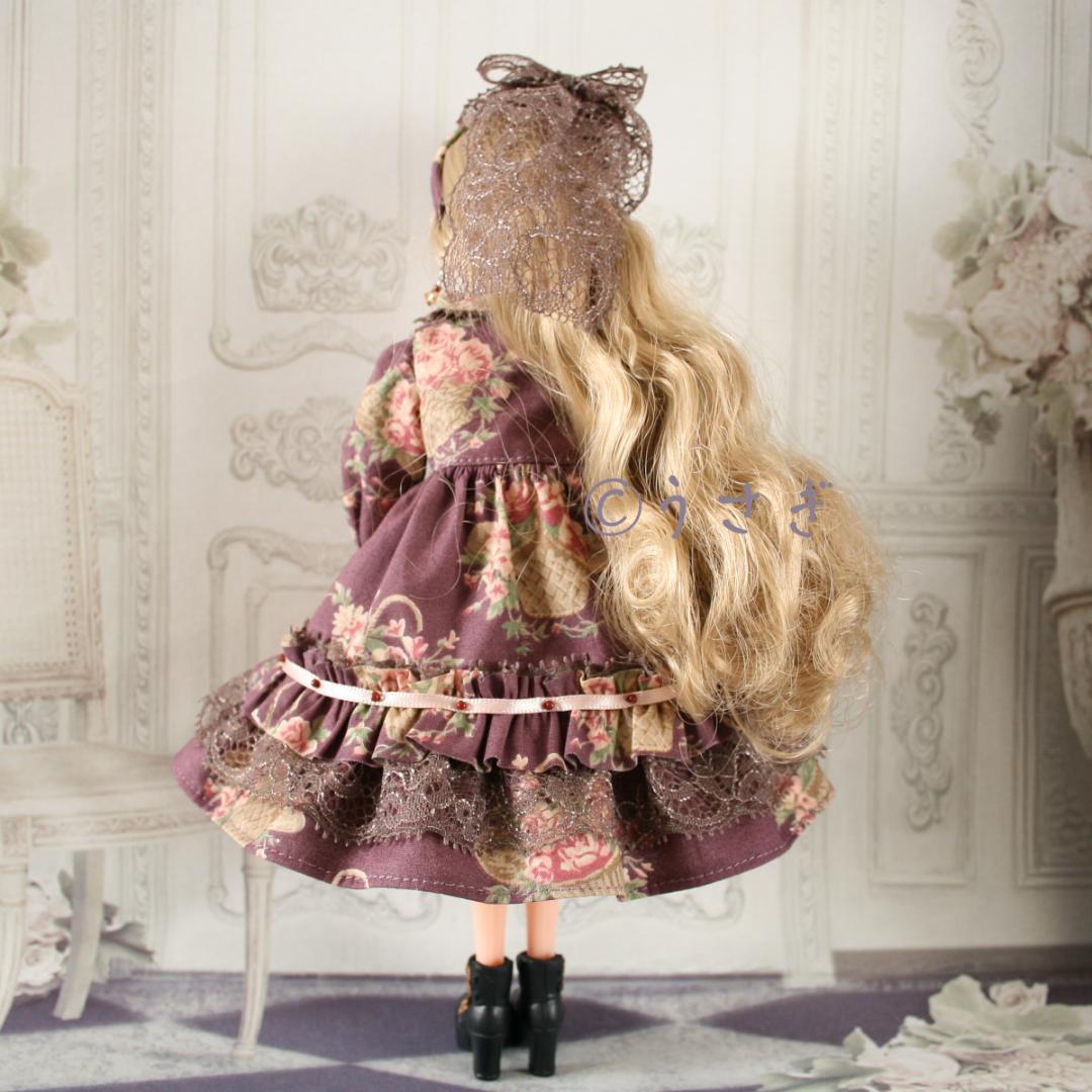 F*i様 22㎝ドール用 レイヤードドレスセット カクテルハット イヤリング 【