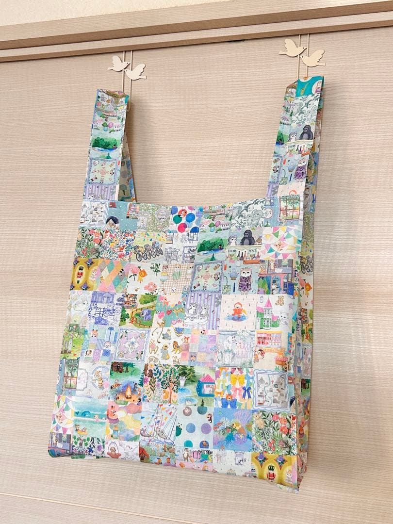 なっつん☆22fabric生地使用☆レジ袋型マイバッグ