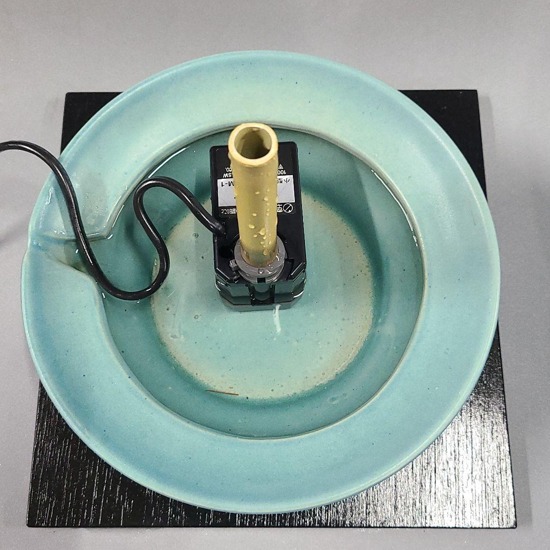 信楽焼 湧水みずたま 電動モーター、黒板付 直径２５cm