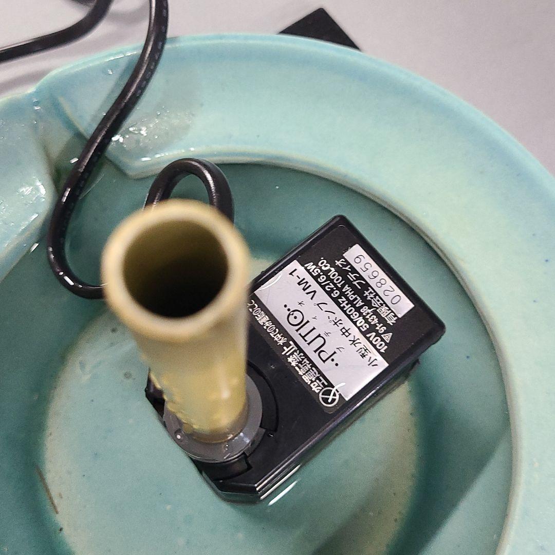 信楽焼 湧水みずたま 電動モーター、黒板付 直径２５cm