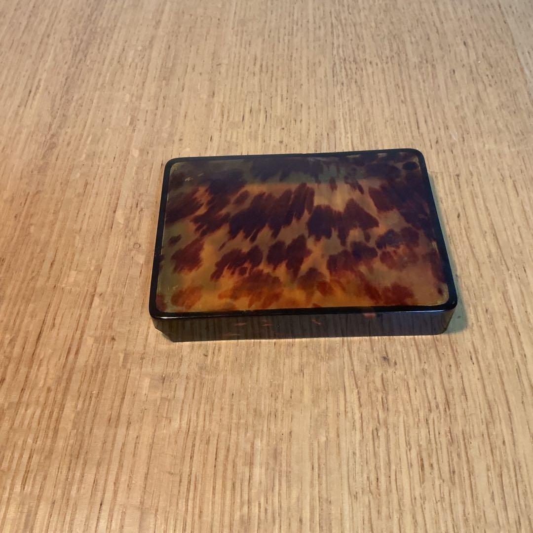 本鼈甲 小物入れ アクセサリーケース アンティーク 工芸品 希少　送料無料！