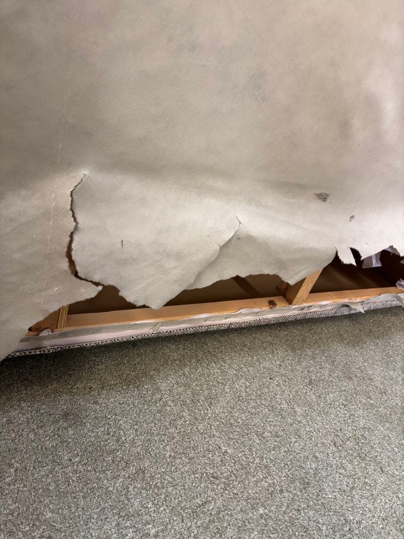 カバーリング式　ファブリックカウチソファ　クッション1個付き