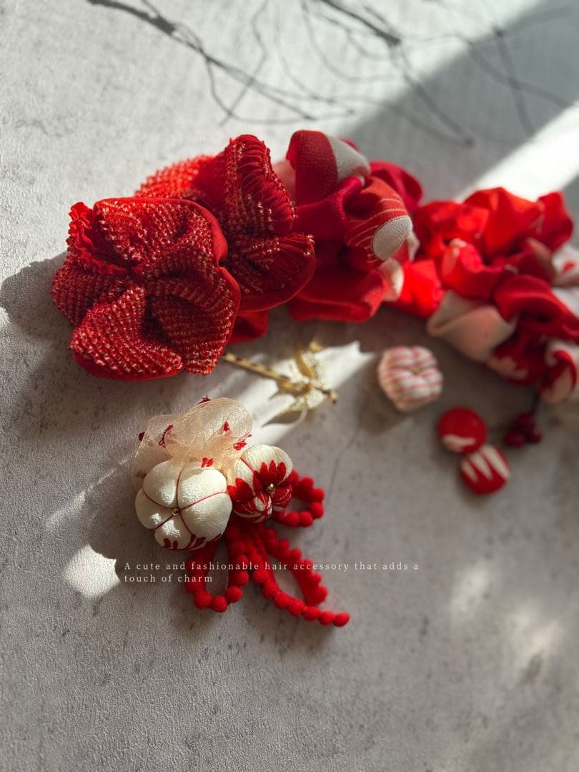 w*4様 七五三　七五三髪飾り　ヘッドドレス　着物髪飾り　リメイク髪飾り　043