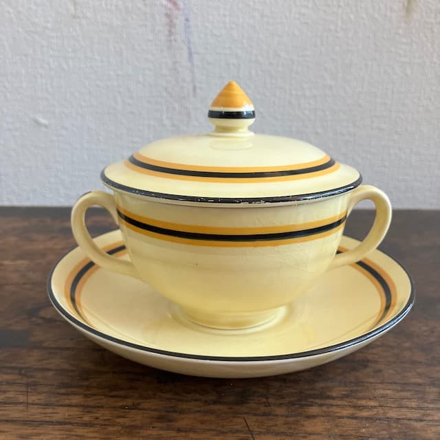 オールド ミントン ? レア 1940年代 蓋付 カップ ソーサー minton