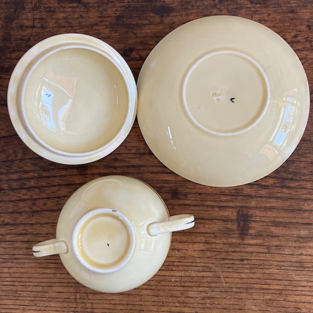 オールド ミントン ? レア 1940年代 蓋付 カップ ソーサー minton