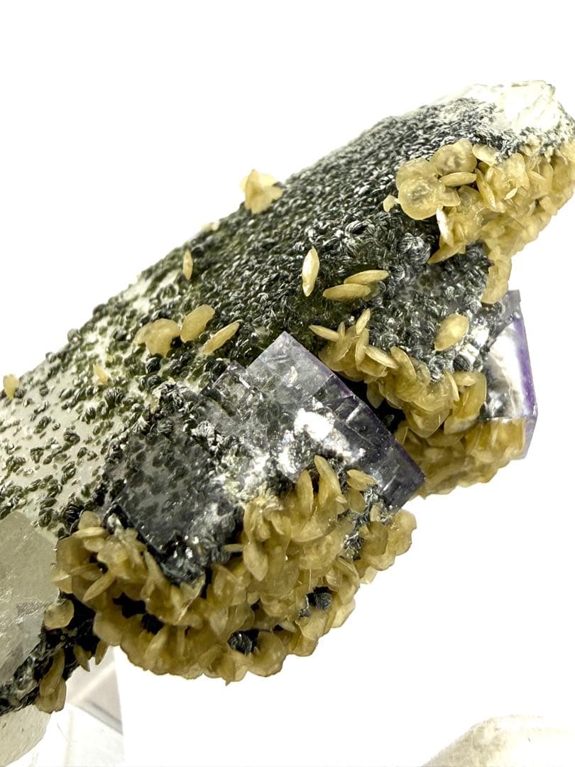 フローライト　クォーツ　原石　鉱物　標本　天然石　石　ヤオガンシャン産