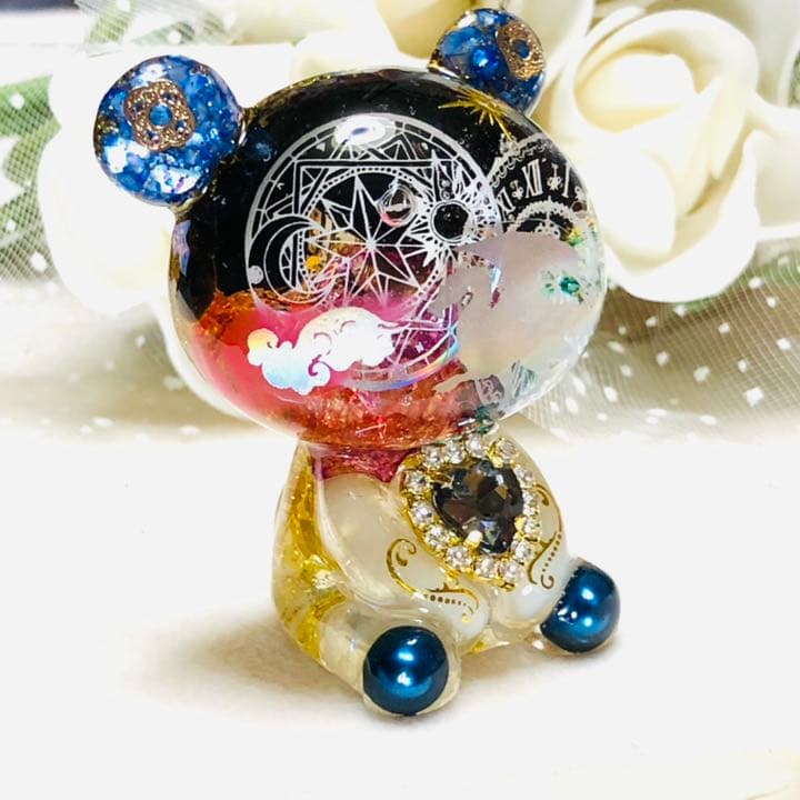 オルゴナイト くま ドラゴンと魔法陣