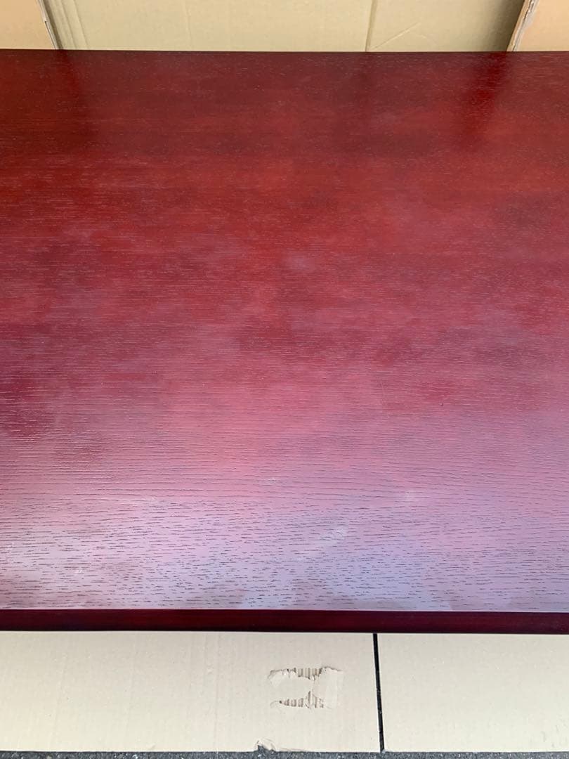 不二貿易／ダークブラウン 木製座卓 光沢仕上げ