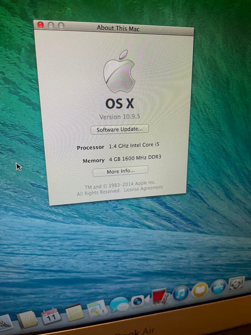 【箱付属品あり】Mac Book Air 11 インチ (Early 2014)