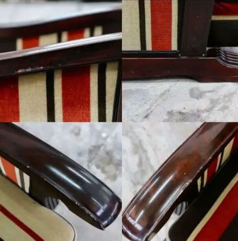 ～5/11最終お値下げ☘️モリシゲ ヴィンテージストライプチェア 一人掛け