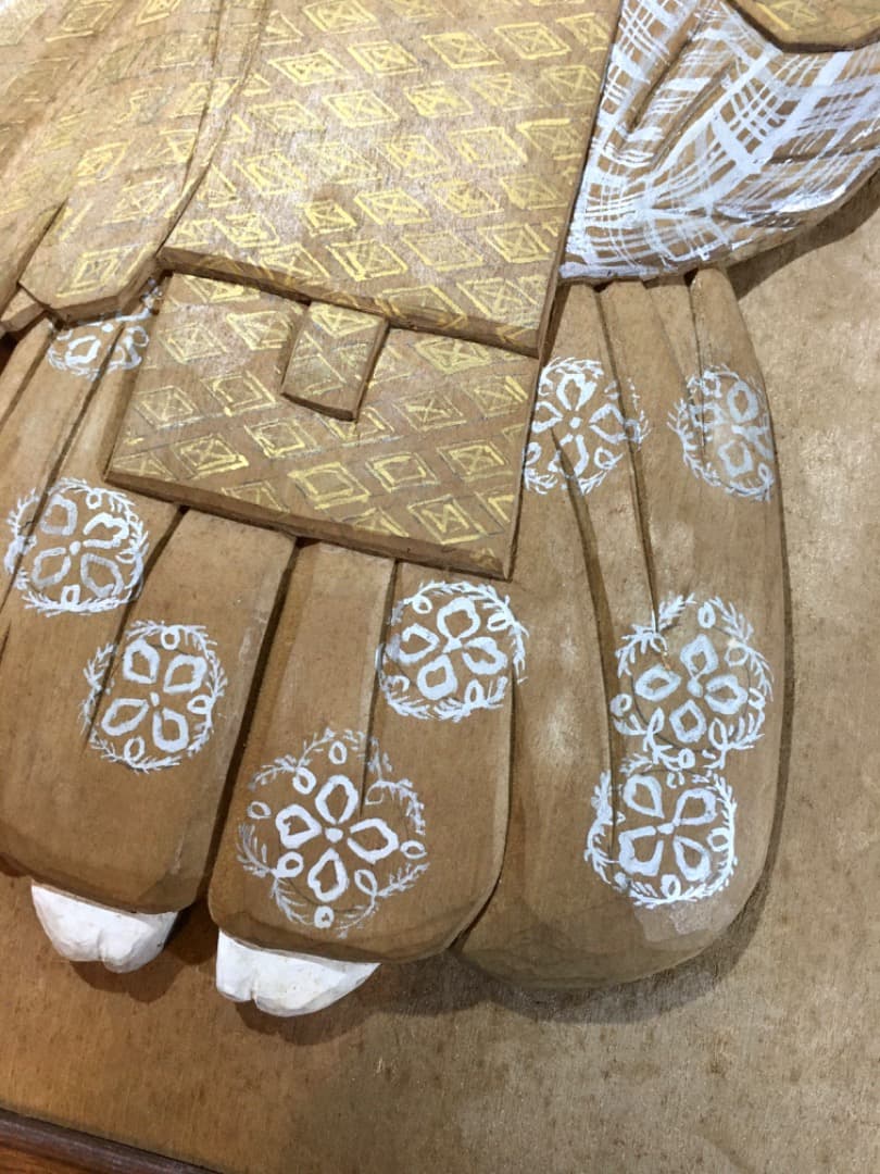 『翁』 平田雅哉刀 木彫 55cm 彫刻 縁起物 共箱 付き 骨董