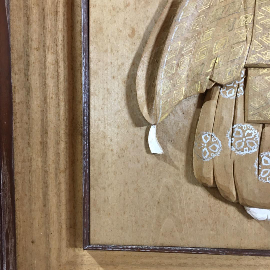 『翁』 平田雅哉刀 木彫 55cm 彫刻 縁起物 共箱 付き 骨董