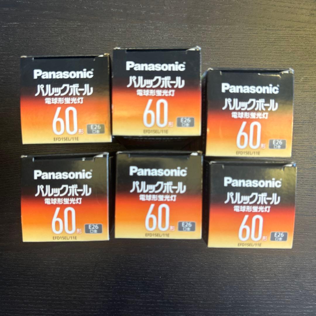 パナソニック パルックボール 電球形蛍光灯 電球色 60形 6個セット