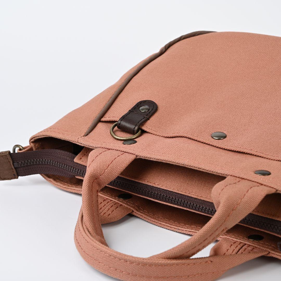 ハンドメイド 8号/11号×倉敷帆布×8番糸 玉縁ラウンドトートM(付属品有)